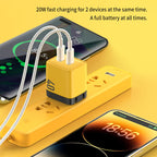 WP-U128 Charger – 40W Dual USB-C/Type-C Interface Gallium Nitride Charger,Specifications:...