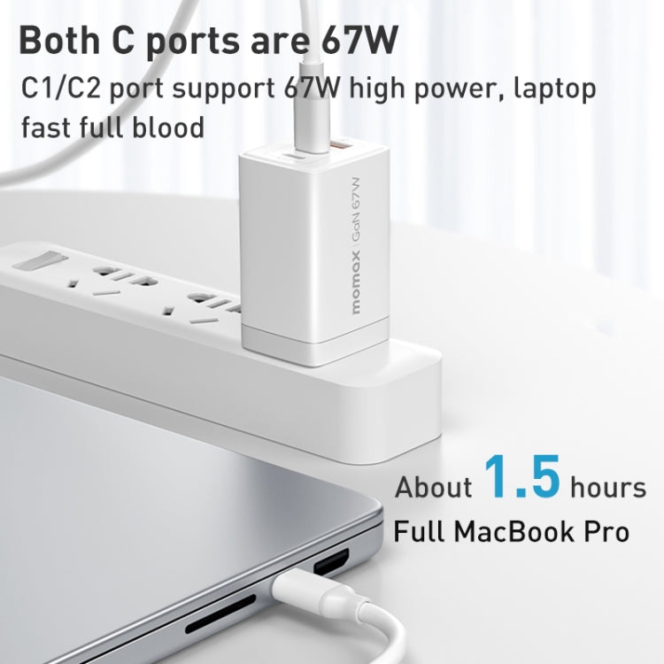 MOMAX UM30 PD 67W Fast Charger Power Adapter, UK Plug, UK Plug – Fast Charging, TPU