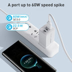 MOMAX UM30 PD 67W Fast Charger Power Adapter, UK Plug, UK Plug – Fast Charging, TPU