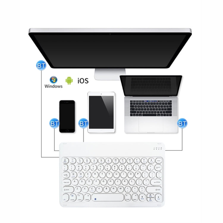 X3 10 inch Universal Tablet Round Keycap Wireless Bluetooth Keyboard, X3 – Bluetooth
