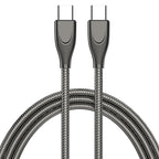 ADC-009 USB-C / Type-C to USB-C / Type-C Zinc Alloy Hose Fast Charging Data Cable, Cable Length: 1m, USB-C / Type-C to USB-C / Type-C – Fast Charging, Data Transmission, TPU