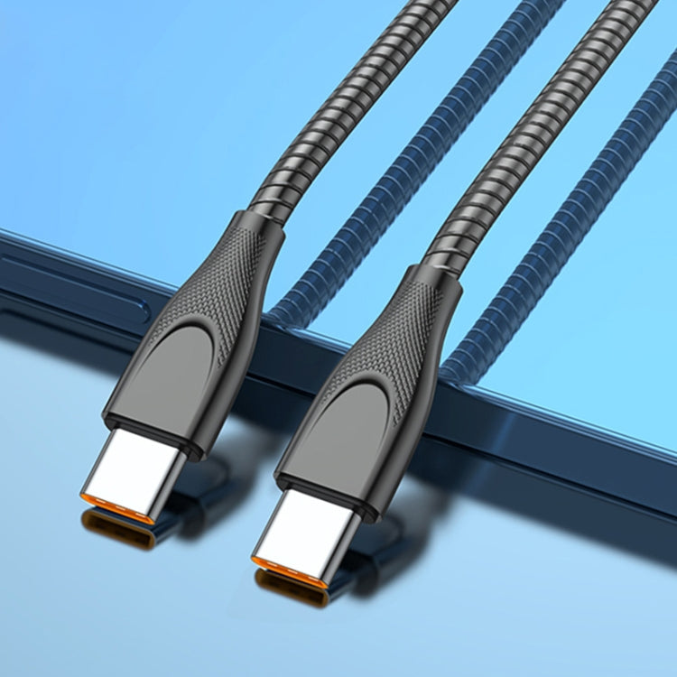 ADC-009 USB-C / Type-C to USB-C / Type-C Zinc Alloy Hose Fast Charging Data Cable, Cable Length: 1m, USB-C / Type-C to USB-C / Type-C – Fast Charging, Data Transmission, TPU