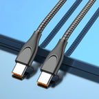 ADC-009 USB-C / Type-C to USB-C / Type-C Zinc Alloy Hose Fast Charging Data Cable, Cable Length: 1m, USB-C / Type-C to USB-C / Type-C – Fast Charging, Data Transmission, TPU