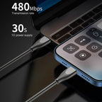 ADC-009 USB-C / Type-C to USB-C / Type-C Zinc Alloy Hose Fast Charging Data Cable, Cable Length: 1m, USB-C / Type-C to USB-C / Type-C – Fast Charging, Data Transmission, TPU