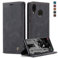 CaseMe-013 Multifunctional Retro Frosted Horizontal Flip Leather Case for Galaxy A40, with Card Slot & Holder & Wallet, For Galaxy A40 For Galaxy A40 Black