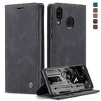 CaseMe-013 Multifunctional Retro Frosted Horizontal Flip Leather Case for Galaxy A40, with Card Slot & Holder & Wallet, For Galaxy A40 For Galaxy A40 Black