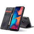 CaseMe-013 Multifunctional Retro Frosted Horizontal Flip Leather Case for Galaxy A20 / A30, with Card Slot & Holder & Wallet, For Galaxy A20 / A30 For Galaxy A20 A30 Black