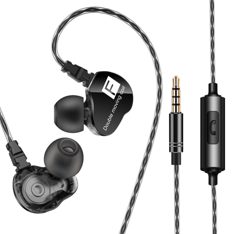 QKZ CK9 HiFi In-ear Four Unit Sports Music Headphones Black