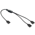 3 Pin 5V 1 to 2 Motherboard AURA RGB PC Cooling Extension Cable for Asus, 1 to 2 – Durable Build, Easy to Use 1 to 2