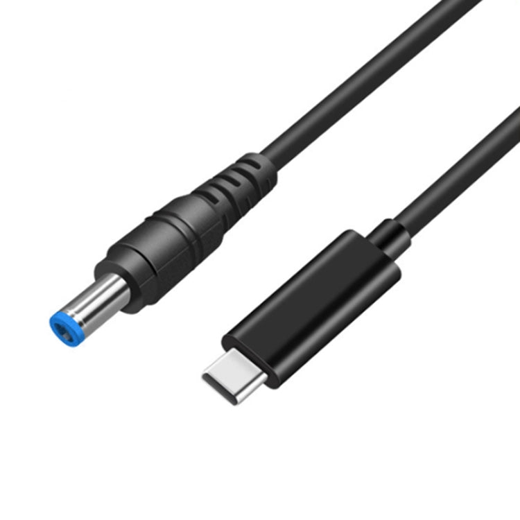 For HP USB-C / Type-C to 4.5 x 3.0mm Laptop Power Charging Cable, Cable Length: about 1.5m, Type-C to 4.5 x 3.0mm – Data Transmission Type-C to 4.5 x 3.0mm Black