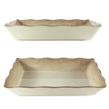 Jazz Square Melamine Triangular Tray 350mm x 240mm with Crackle Finished Border