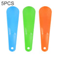 5 PCS 019 Plastic Shoehorn Household Shoes Auxiliary Shoe Puller, Specification: Curved, Color Random Delivery, Curved Curved