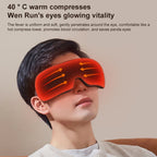 Smart Hot Compress Air Pressure Vibration Eye Massager Visual Massage Eye Care Device – Bluetooth, Electroplating