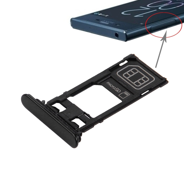 SIM Card Tray + Micro SD Card Tray for Sony Xperia XZ (Single SIM Version) – Durable Build, Easy to Use, For Xperia XZ Single SIM Black, For XZ Single SIM For Xperia XZ Single SIM Black Black