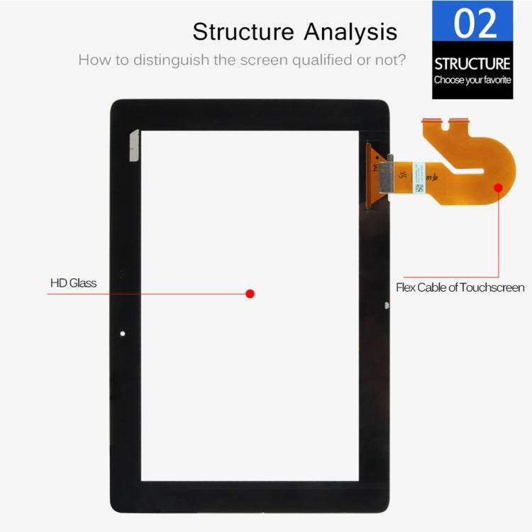 Touch Panel Digitizer for ASUS Pad MeMO FHD 10 / ME301 / ME302 / ME302C / ME302KL / K005 / 5449N / K00A – Durable Build, Easy to Use, For MeMO FHD 10