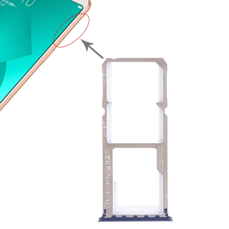 2 x SIM Card Tray + Micro SD Card Tray – Durable Build, Easy to Use, For OPPO A83, OPPO A83 For OPPO A83 Blue