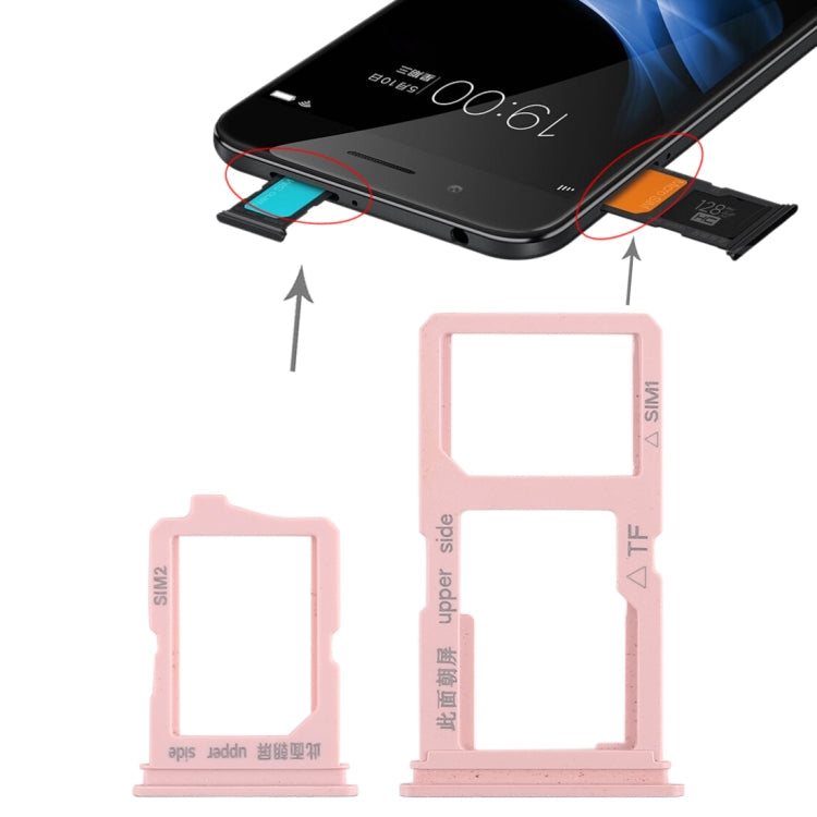 2 x SIM Card Tray + Micro SD Card Tray – Durable Build, Easy to Use, For Vivo Y66 For Vivo Y66 Rose Gold