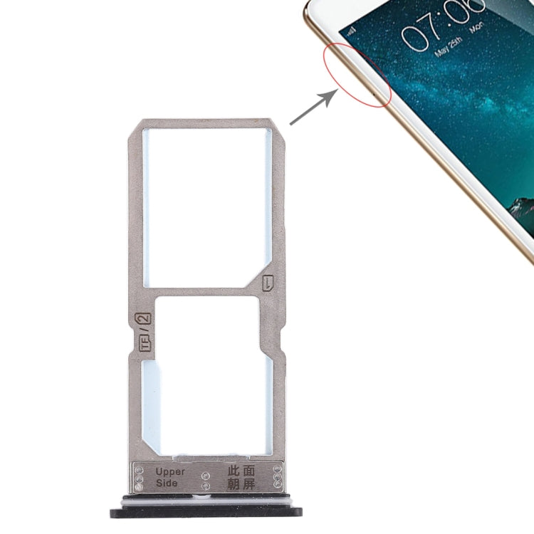 SIM Card Tray + SIM Card Tray / Micro SD Card Tray – Durable Build, Easy to Use, For Vivo Y67 For Vivo Y67 Black