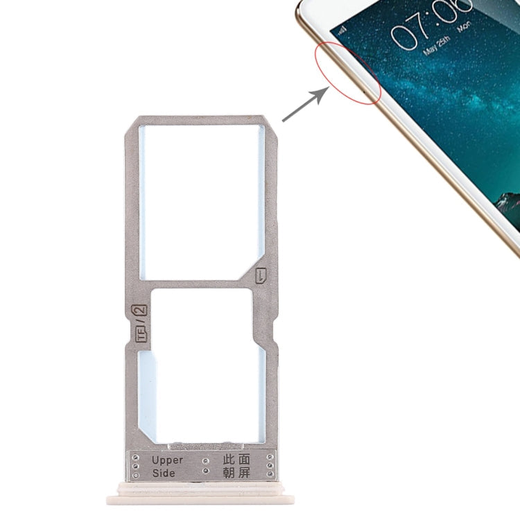 SIM Card Tray + SIM Card Tray / Micro SD Card Tray – Durable Build, Easy to Use, For Vivo Y67