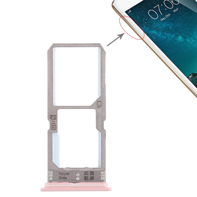 SIM Card Tray + SIM Card Tray / Micro SD Card Tray – Durable Build, Easy to Use, For Vivo Y67 For Vivo Y67 Rose Gold