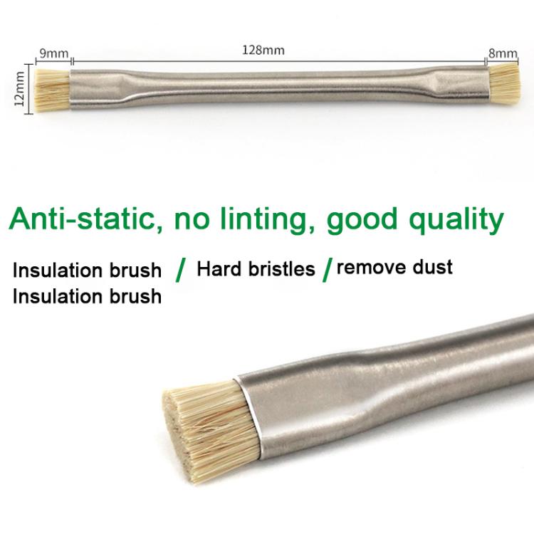 Anti-static Brush ESD Safe Motherboard Cleaning Tools For Mobile Phone PCB Electronic Repair Tools, Double Head Brush White – Durable Build, Easy to Use