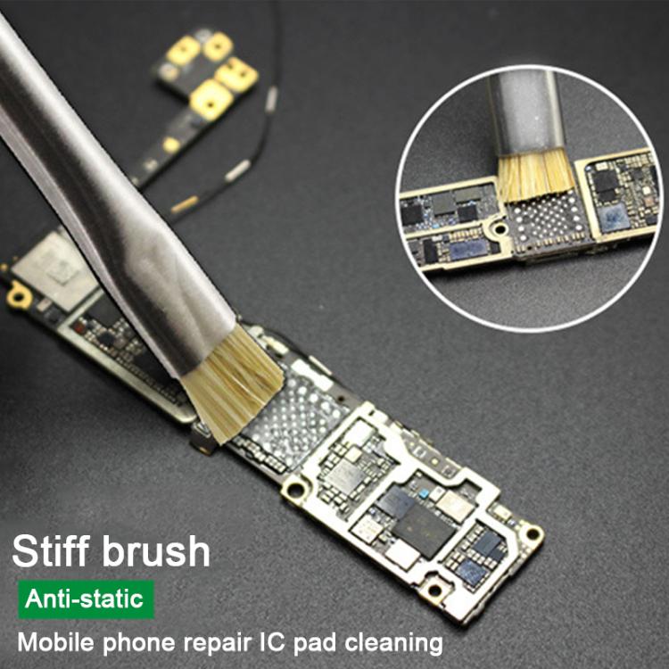 Anti-static Brush ESD Safe Motherboard Cleaning Tools For Mobile Phone PCB Electronic Repair Tools, Double Head Brush White – Durable Build, Easy to Use