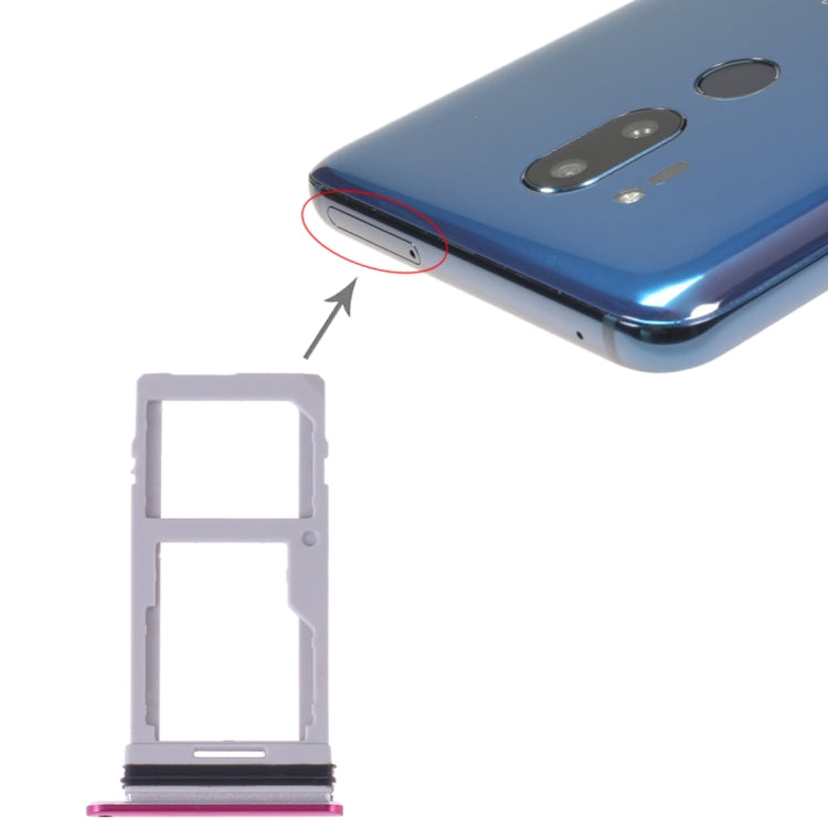 SIM Card Tray + SIM Card Tray / Micro SD Card Tray for LG G7 ThinQ G710 G710EM G710PM G710VMP G710ULM – Durable Build, Easy to Use, For LG G7 ThinQ, For LG G7 ThinQ G710 For LG G7 ThinQ G710 Purplish Red