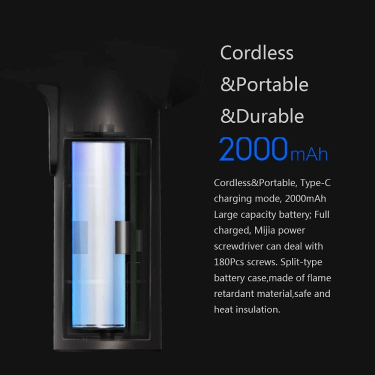 Original Xiaomi Mijia Cordless Rechargeable Screwdriver With 12 PCS S2 Screw Bits, With 12 PCS S2 Screw – Durable Build, Easy to Use
