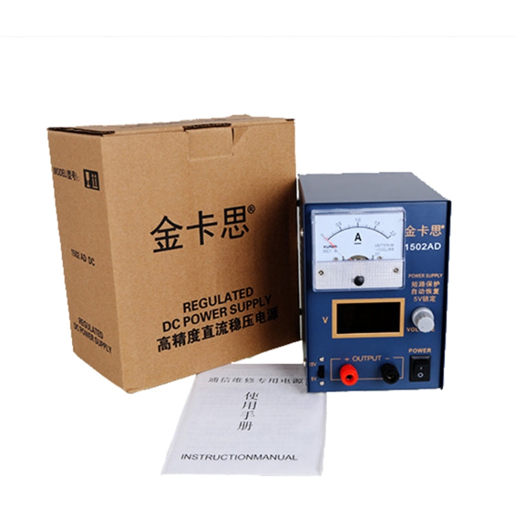 Kaisi KS-1502AD 15V 2A DC Power Supply Voltage Regulator Stabilizer Ammeter Adjustable Power Supply Repair Tools , EU Plug, EU Plug, US Plug – TPU