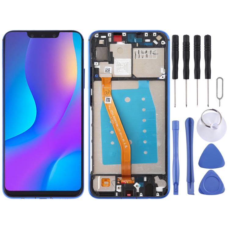 LCD Screen and Digitizer Full Assembly with Frame for Huawei Nova 3i – Durable Build, Easy to Use, For Huawei Nova 3i For Huawei Nova 3i Blue