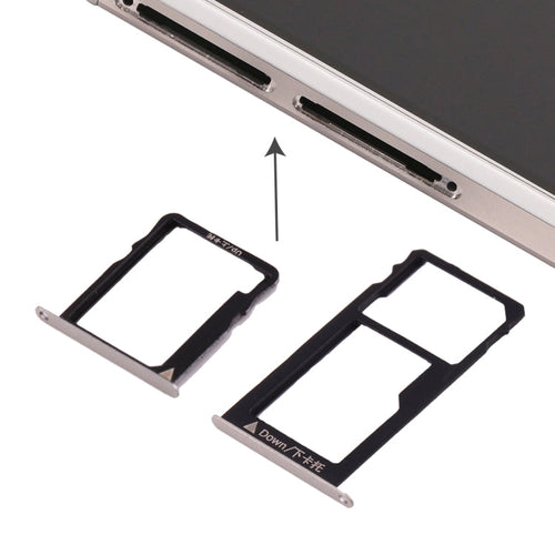 / GR5 Micro SIM Card Tray + Nano SIM & Micro SD Card Tray – Durable Build, Easy to Use, For Huawei 5X, For Huawei Honor 5X For Huawei Honor 5X Silver