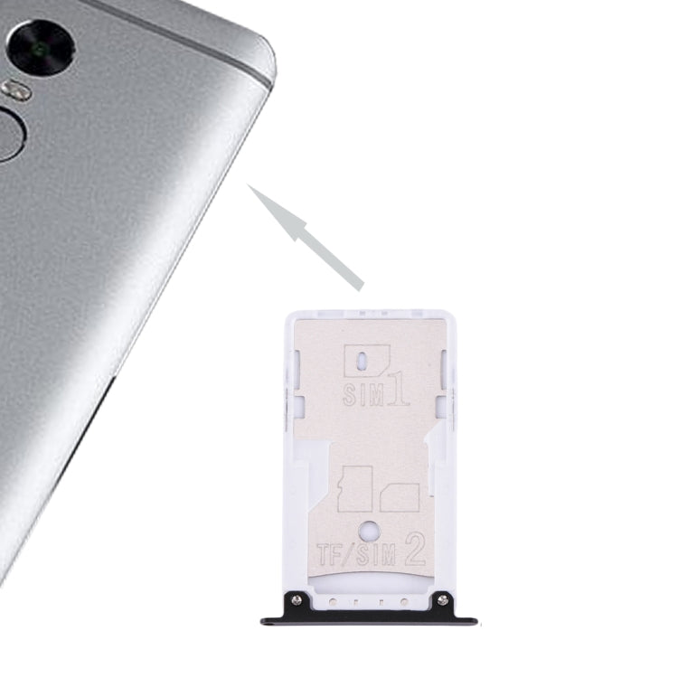 SIM & SIM / TF Card Tray, Redmi Note 4X – Durable Build, Easy to Use, For Xiaomi Redmi Note 4X For Xiaomi Redmi Note 4X Black