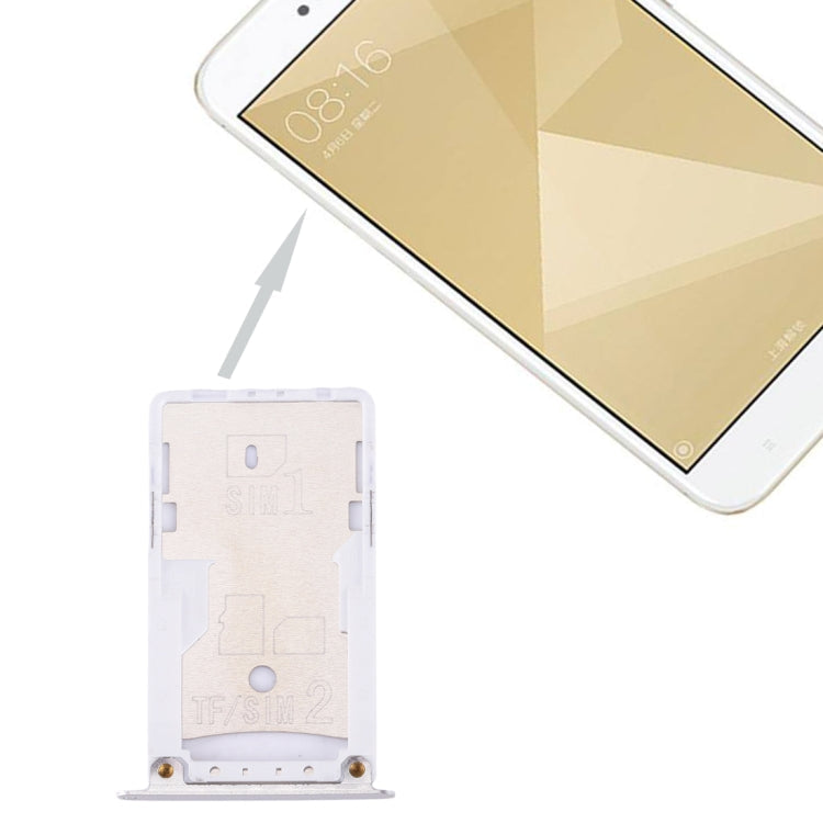 SIM & SIM / TF Card Tray – Durable Build, Easy to Use, For Xiaomi Redmi 4X, For Redmi 4X For Redmi 4X Silver