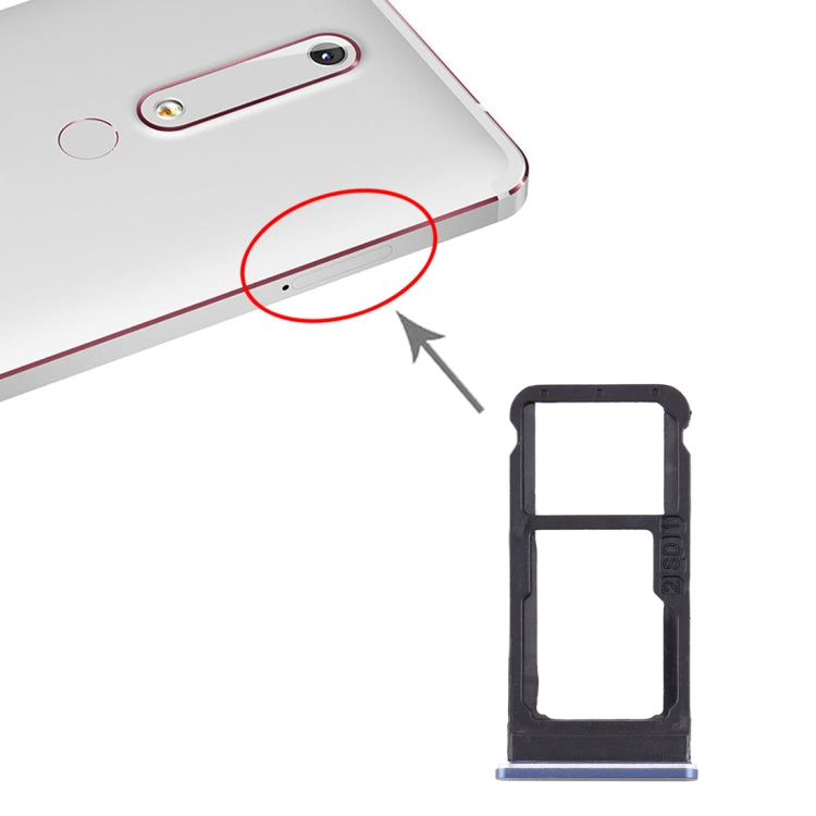 SIM Card Tray + SIM Card Tray / Micro SD Card Tray for Nokia 6.1 / 6 (2018) / TA-1043 TA-1045 TA-1050 TA-1054 TA-1068 – Durable Build, Easy to Use, For Nokia 6.1 For Nokia 6.1 Blue
