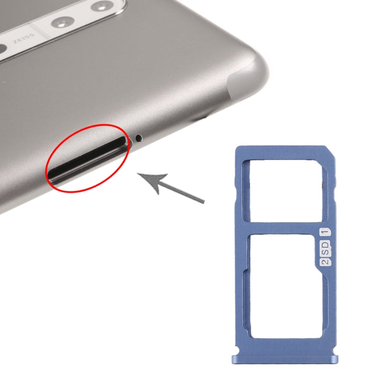 SIM Card Tray + SIM Card Tray / Micro SD Card Tray for Nokia 8 / N8 TA-1012 TA-1004 TA-1052 – Durable Build, Easy to Use, For Nokia 8 For Nokia 8 Blue