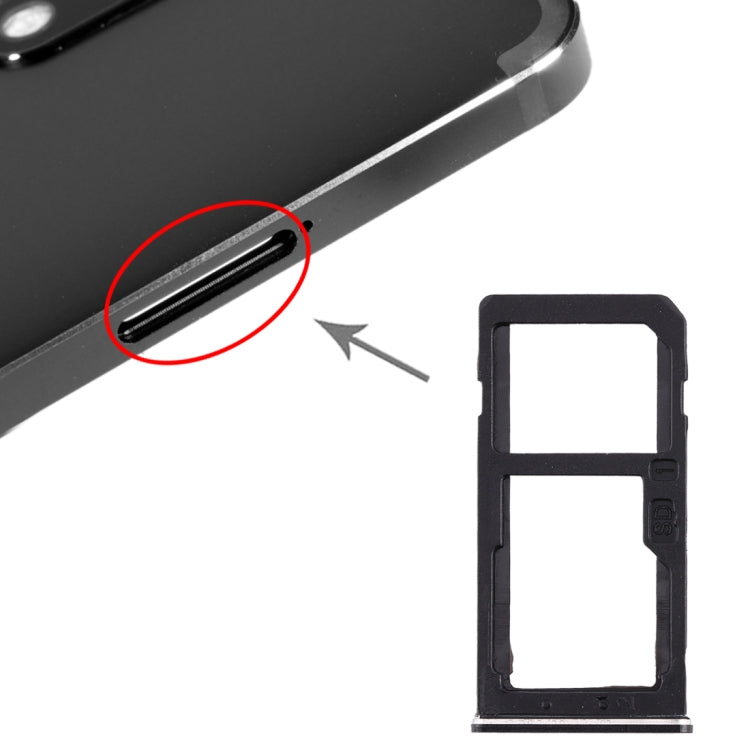 SIM Card Tray + SIM Card Tray / Micro SD Card Tray for Nokia 6 TA-1000 TA-1003 TA-1021 TA-1025 TA-1033 TA-1039 – Durable Build, Easy to Use, For Nokia 6 For Nokia 6 Black