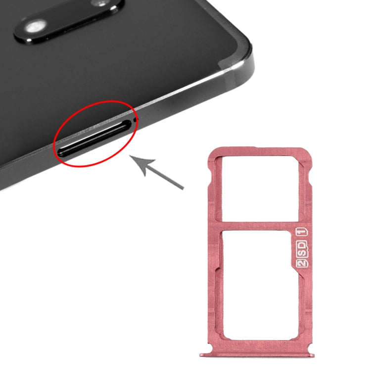 SIM Card Tray + SIM Card Tray / Micro SD Card Tray for Nokia 7 Plus TA-1062 – Durable Build, Easy to Use, For Nokia 7 Plus For Nokia 7 Plus Purplish Red