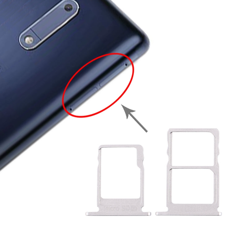 SIM Card Tray + SIM Card Tray + Micro SD Card Tray for Nokia 5 / N5 TA-1024 TA-1027 TA-1044 TA-1053 – Durable Build, Easy to Use, For Nokia 5 For Nokia 5 White