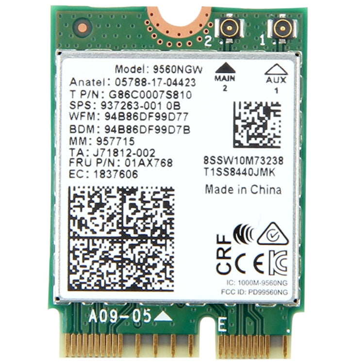 9560NGW Dual Band 1.73Gbps Wireless for Intel 9560ac NGFF Key E Wifi Card 8020.11ac Bluetooth 5.0 Laptop for Windows 10, 9560NGW Intel 9560ac – Bluetooth 9560NGW Intel 9560ac