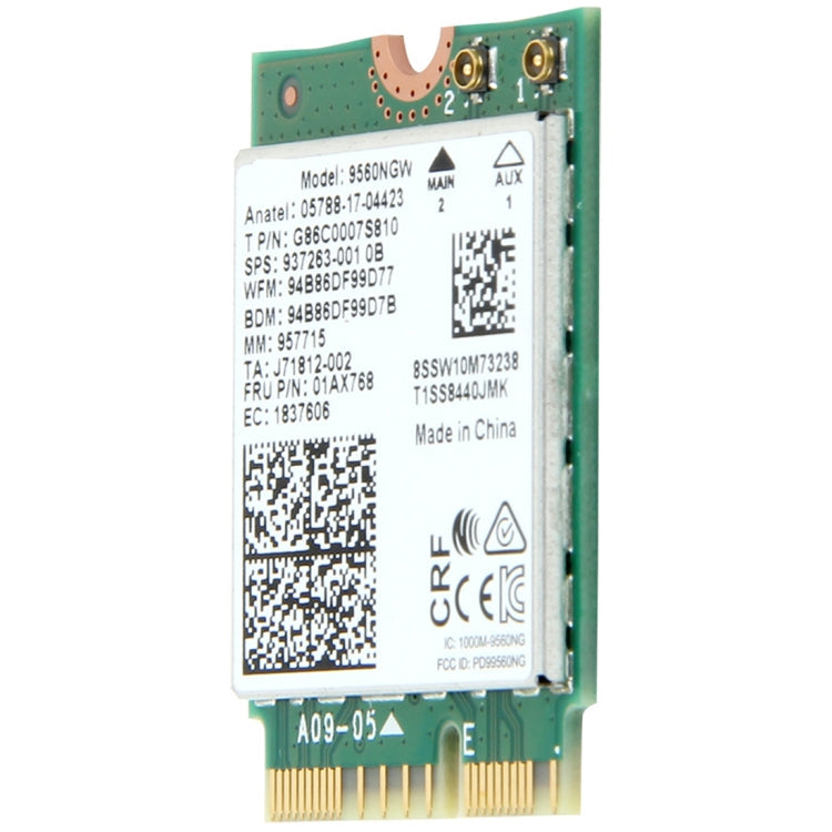 9560NGW Dual Band 1.73Gbps Wireless for Intel 9560ac NGFF Key E Wifi Card 8020.11ac Bluetooth 5.0 Laptop for Windows 10, 9560NGW Intel 9560ac – Bluetooth
