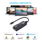 15cm USB-C / Type-C to RJ45 Gigabit Ethernet Network Adapter, RJ45 – Durable Build, Easy to Use