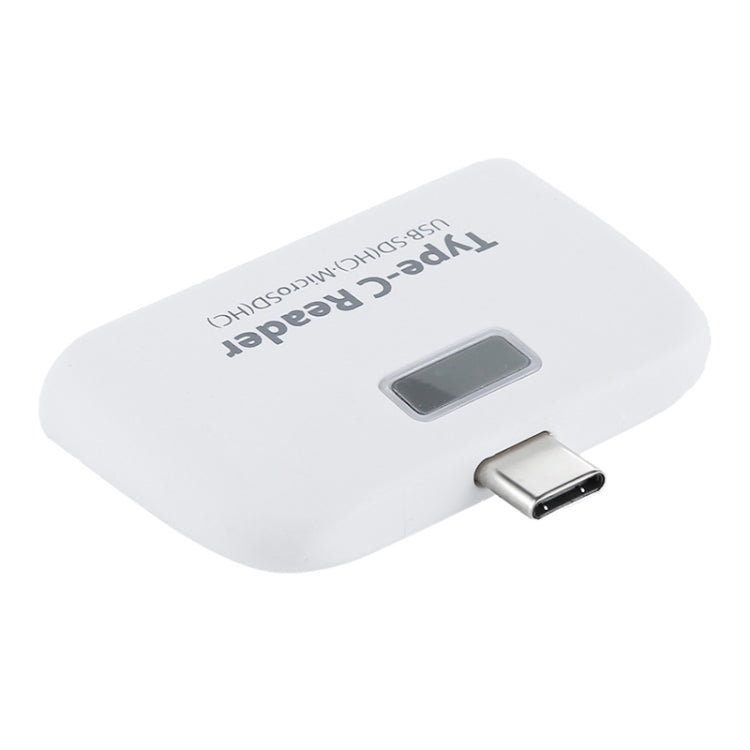 TF + SD Card + USB Port to USB-C / Type-C Adapter Card Reader Connection Kit with LED Indicator Light – Durable Build, Easy to Use