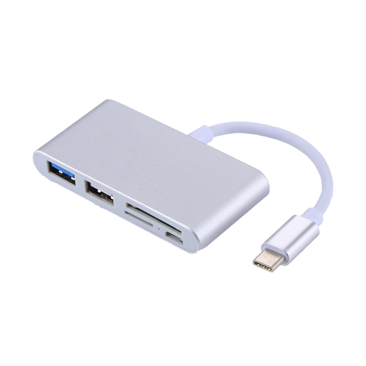 5 in 1 Micro SD + SD + USB 3.0 + USB 2.0 + Micro USB Port to USB-C / Type-C OTG COMBO Adapter Card Reader for Tablet, Smartphone, PC, 5 in 1(Silver), 5 in 1(Gold) – Durable Build, Easy to Use