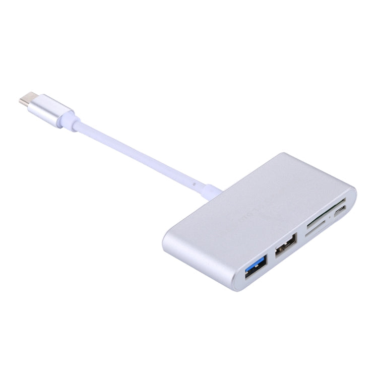 5 in 1 Micro SD + SD + USB 3.0 + USB 2.0 + Micro USB Port to USB-C / Type-C OTG COMBO Adapter Card Reader for Tablet, Smartphone, PC, 5 in 1(Silver), 5 in 1(Gold) – Durable Build, Easy to Use