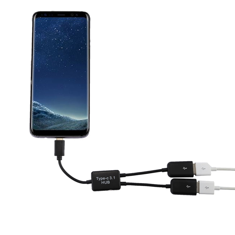 Portable USB-C / Type-C Male to Dual USB Ports Female HUB Adapter for Macbook, PC, Laptop, Tablet, Smartphone, 2 Ports USB – Durable Build, Easy to Use 2 Ports USB