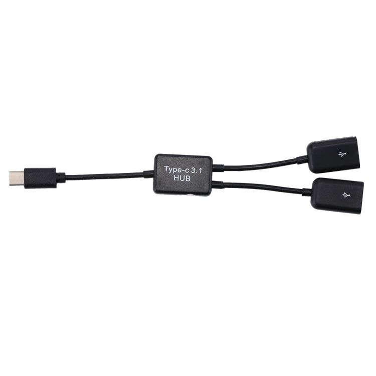 Portable USB-C / Type-C Male to Dual USB Ports Female HUB Adapter for Macbook, PC, Laptop, Tablet, Smartphone, 2 Ports USB – Durable Build, Easy to Use