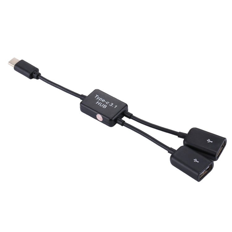 Portable USB-C / Type-C Male to Dual USB Ports Female HUB Adapter for Macbook, PC, Laptop, Tablet, Smartphone, 2 Ports USB – Durable Build, Easy to Use
