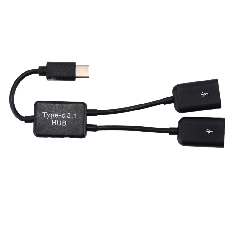 Portable USB-C / Type-C Male to Dual USB Ports Female HUB Adapter for Macbook, PC, Laptop, Tablet, Smartphone, 2 Ports USB – Durable Build, Easy to Use