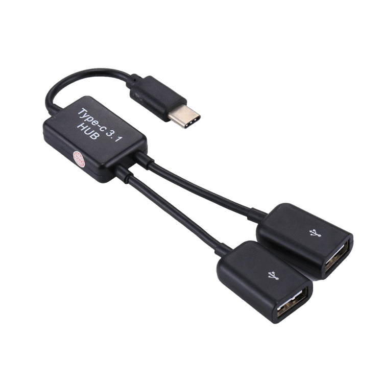 Portable USB-C / Type-C Male to Dual USB Ports Female HUB Adapter for Macbook, PC, Laptop, Tablet, Smartphone, 2 Ports USB – Durable Build, Easy to Use