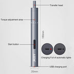A-012 Rechargeable Lithium Battery Rechargeable Electric Drill Cordless Screwdriver Set with 8 Gear Torsion, Drill Cordless Screwdriver